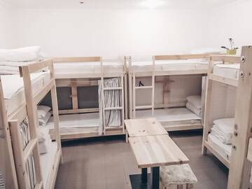Фото номера Кровать в общем 8-местном номере для мужчин и женщин Хостелы AntiHostel Forrest г. Львов 5