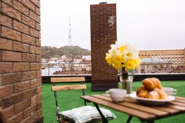 Фото номера Апартаменты с 2 спальнями Апартаменты High Castle view Apartment in center Lviv!!! г. Львов 85